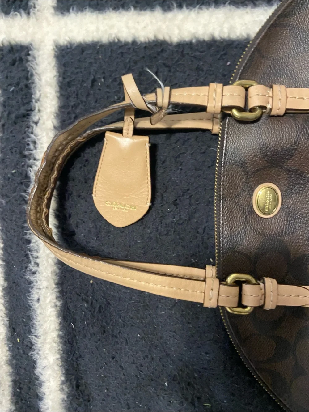 Coach Signature Peyton Cora Domed Satchel